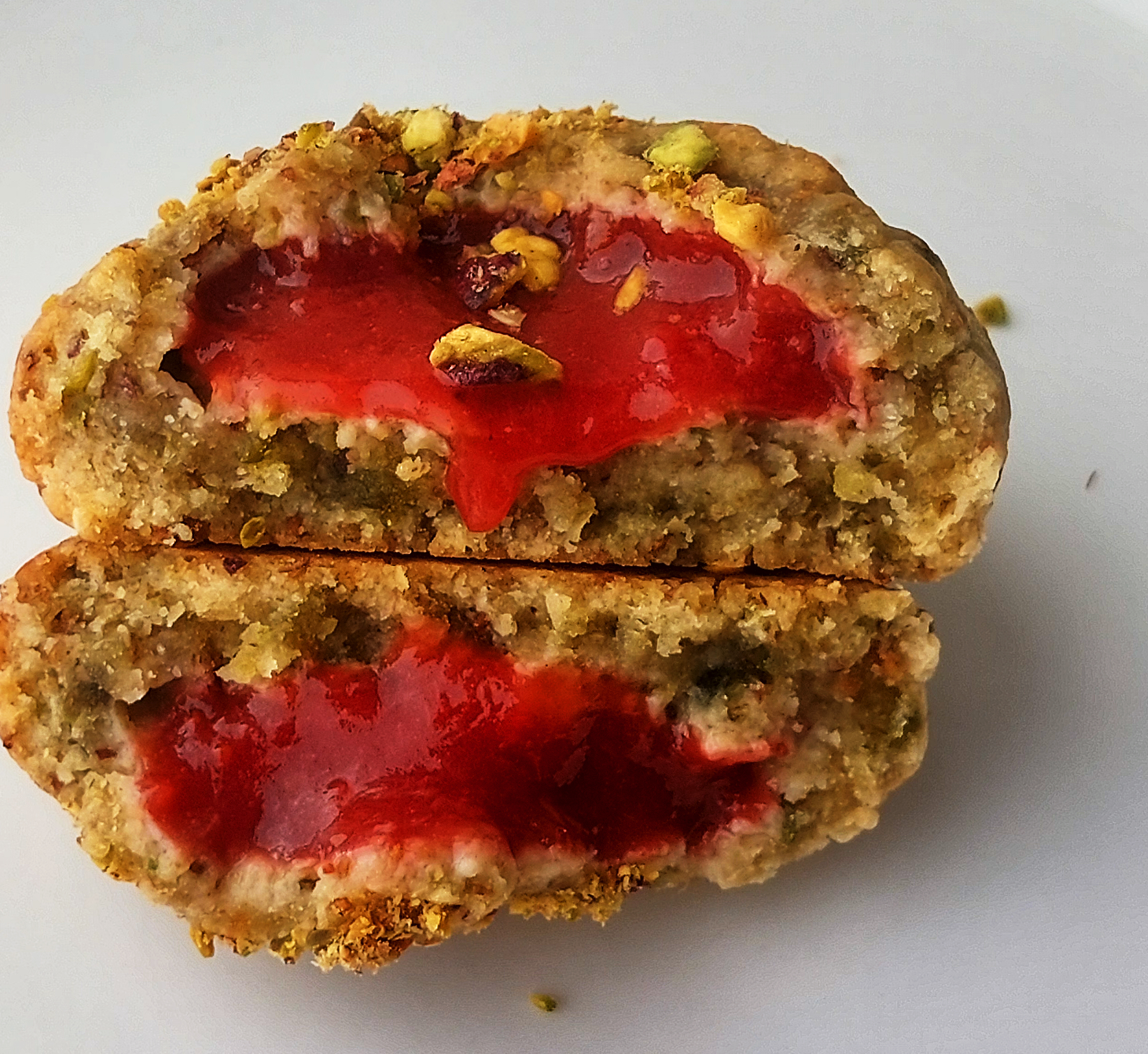 Cookie NY pistacho fresa vegana, sin gluten, sin azúcar y artesanal