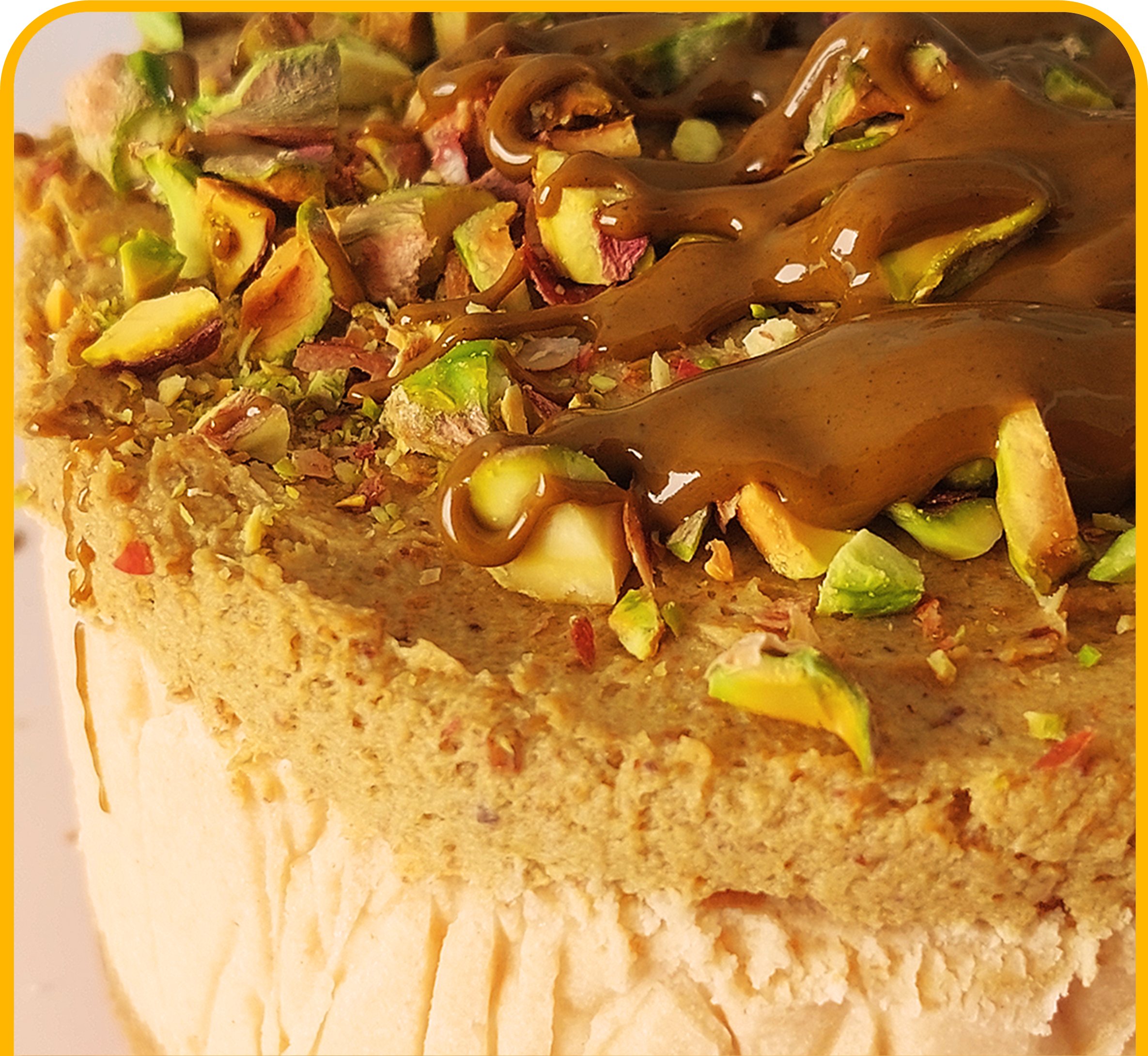 cheesecake vegano turrón pistacho