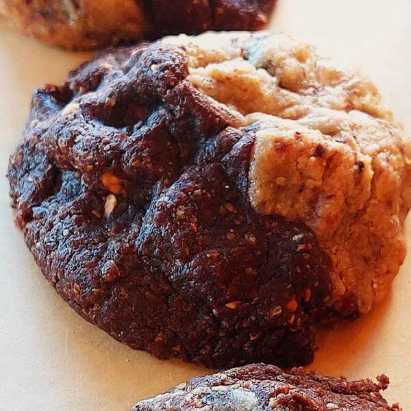 Cookie NY sin gluten, vegana, sin azúcar y artesanal dúo clásica brownie
