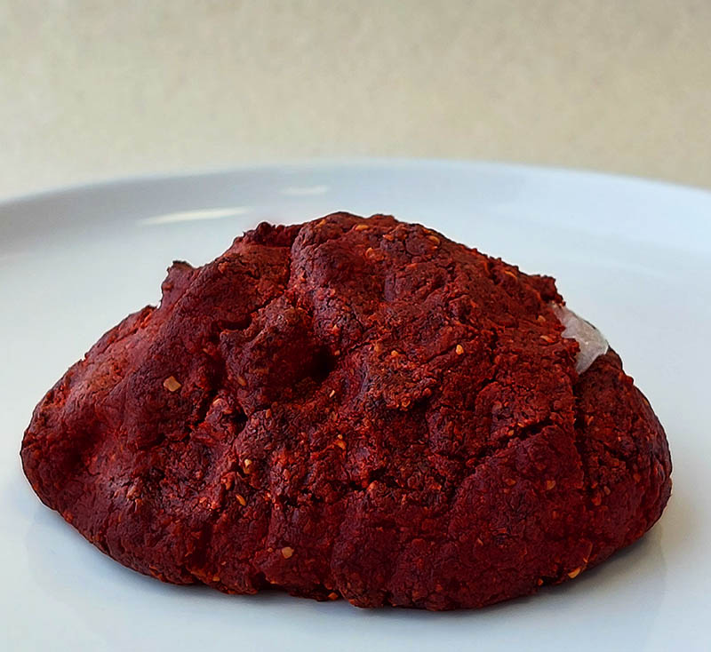 Cookie NY red velvet vegana, sin gluten, sin azúcar y artesanal
