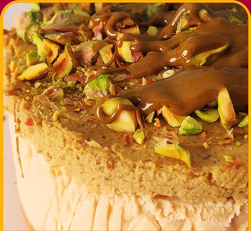 cheesecake turrón pistacho vegano sin gluten sin azúcar