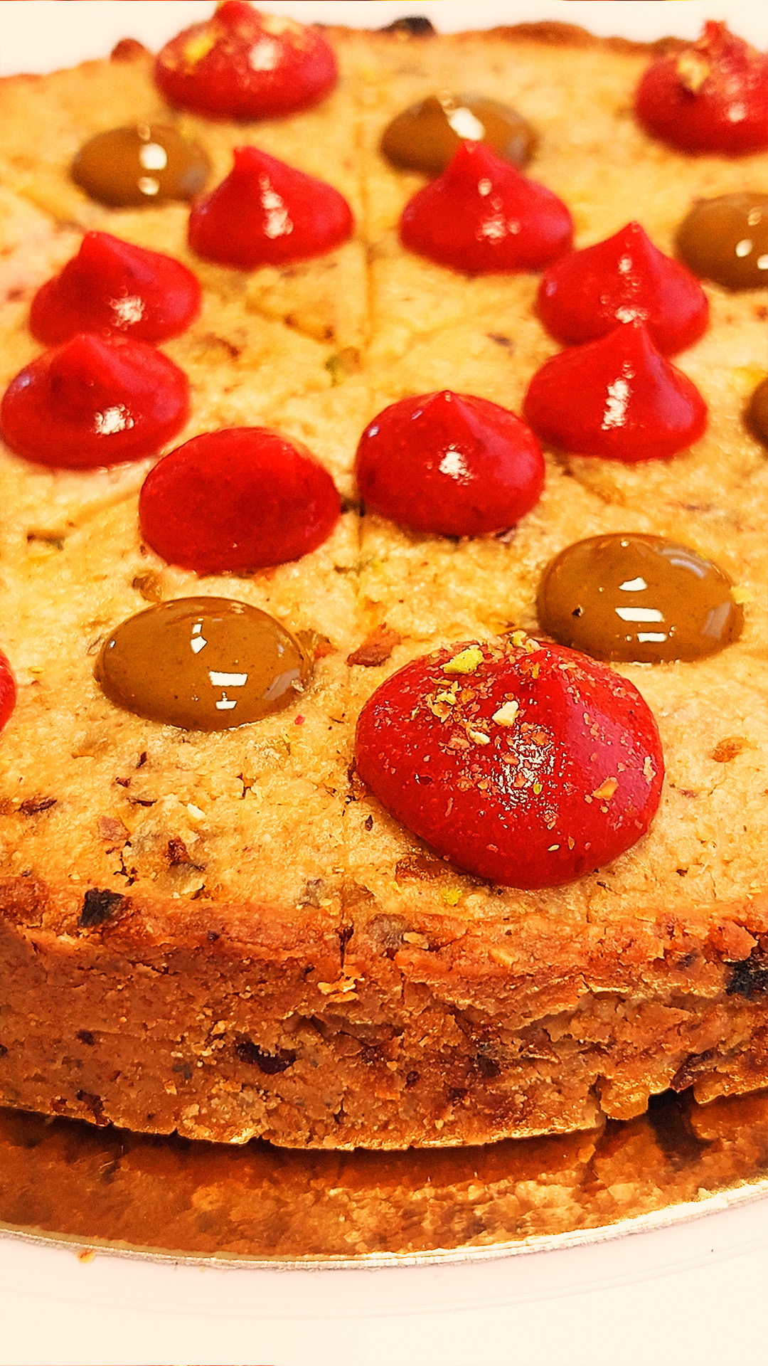 cookie pastel pistacho fresa