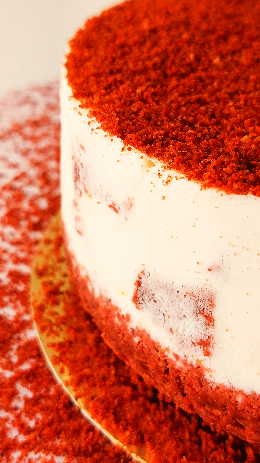 tarta de queso vegana red velvet